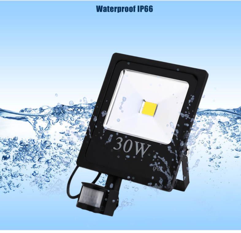 AC 85 - 265V 30W 2800 - 3000LM Human Body Infrared Sensor LED Flood Light Garden Lamp