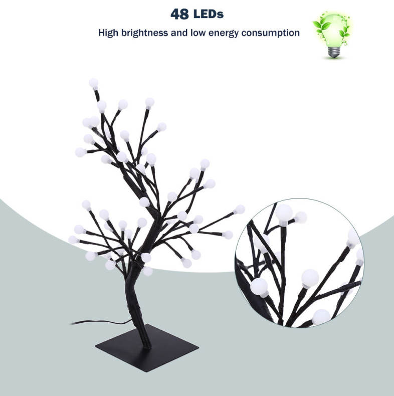 2W 48 LEDs Round Tree Light Decoration Night Lamp for Home