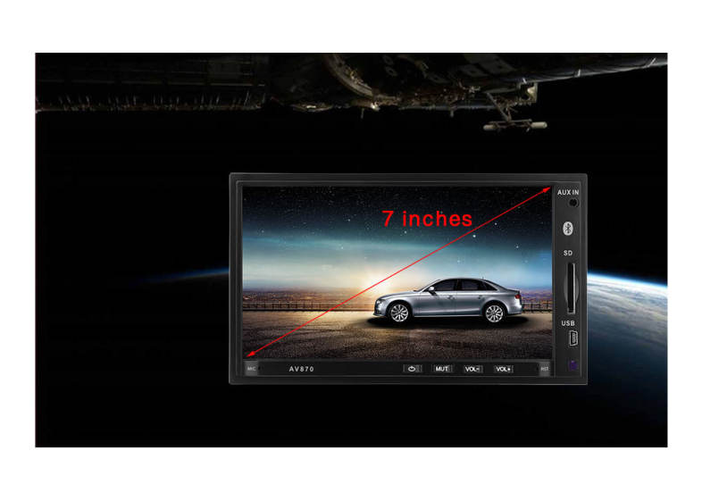 AV870B 12V Car DVD Radio RDS MP5 Player 7 inch with Bluetooth 2.1 FM