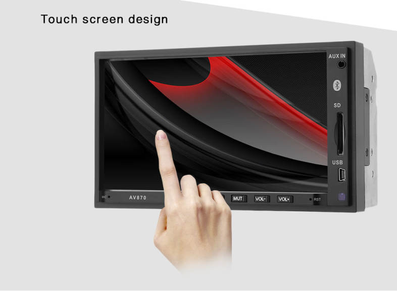 AV870B 12V Car DVD Radio RDS MP5 Player 7 inch with Bluetooth 2.1 FM