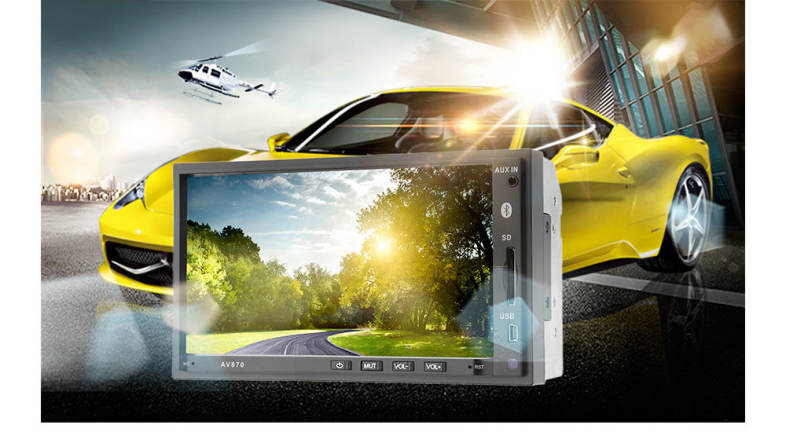 AV870B 12V Car DVD Radio RDS MP5 Player 7 inch with Bluetooth 2.1 FM