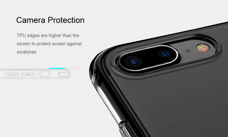 NILLKIN Crashproof II Transparent TPU Protective Shell with Stand for iPhone 7 Plus