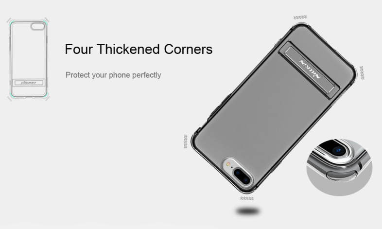 NILLKIN Crashproof II Transparent TPU Protective Shell with Stand for iPhone 7 Plus