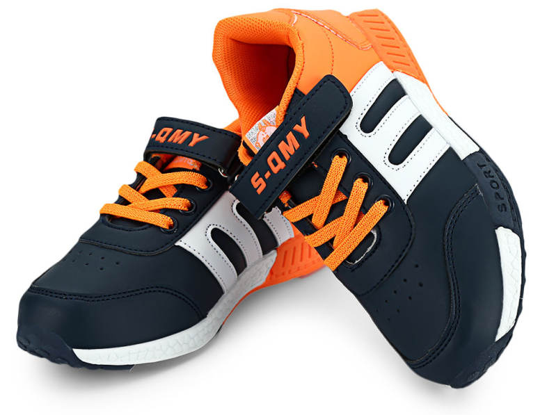SHENQIMIANYANG Casual Color Block Breathable Lace Up Boys Sneaker