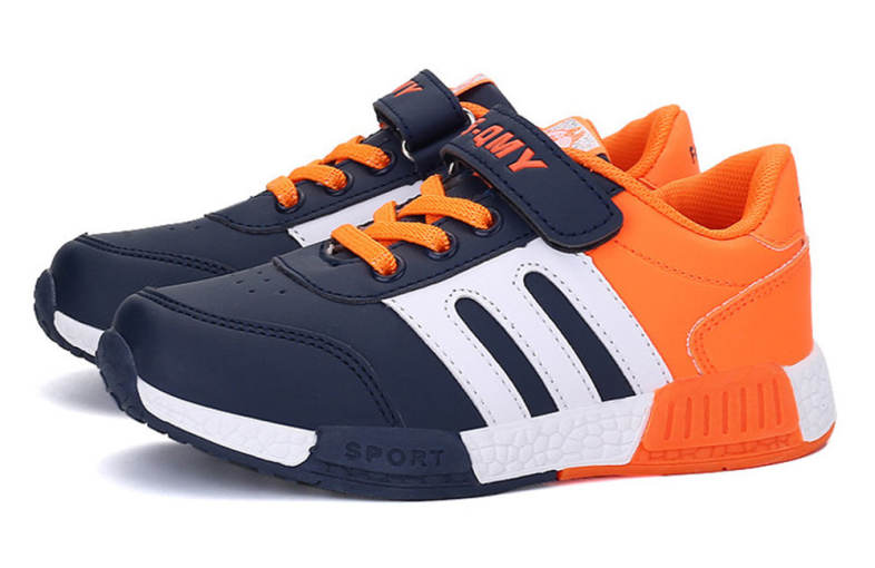 SHENQIMIANYANG Casual Color Block Breathable Lace Up Boys Sneaker