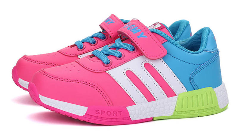 SHENQIMIANYANG Casual Color Block Breathable Lace Up Boys Sneaker