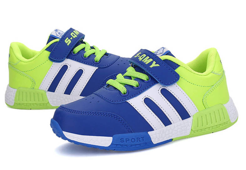 SHENQIMIANYANG Casual Color Block Breathable Lace Up Boys Sneaker