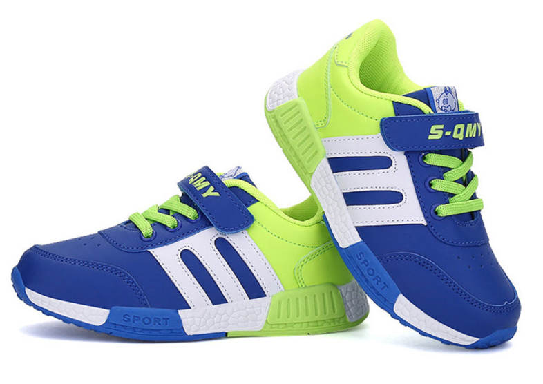 SHENQIMIANYANG Casual Color Block Breathable Lace Up Boys Sneaker
