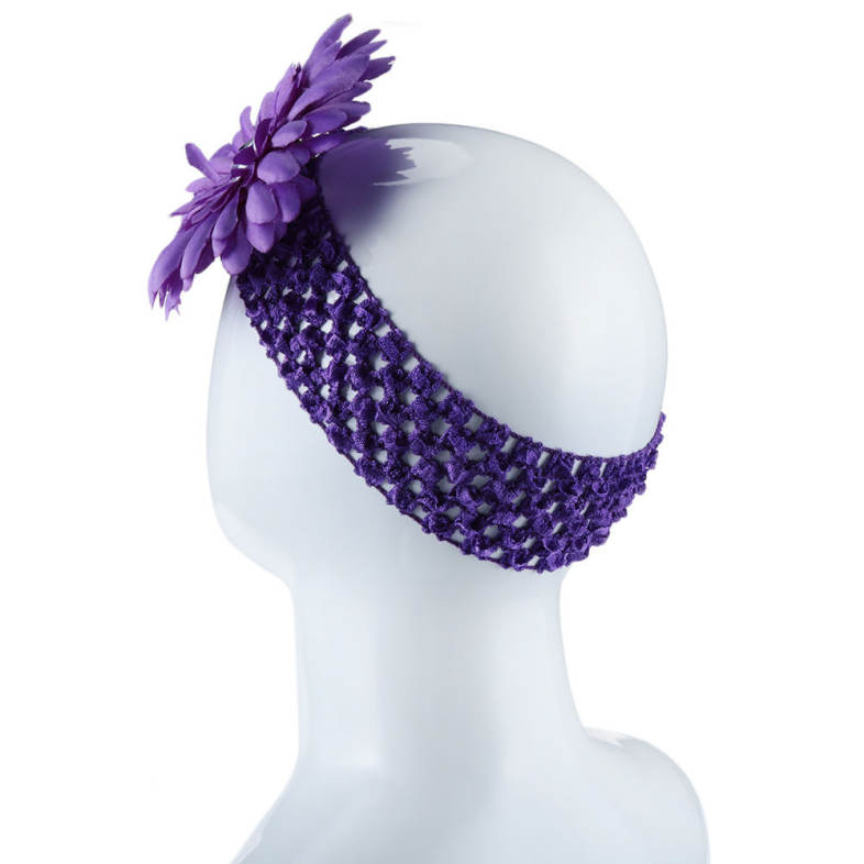 Fashionable Daisy Rhinestone Decoration Elastic Hair Band for Baby Girls