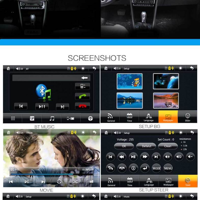 8001 7 inch 2-din 12V Car Multimedia MP5 Player with Camera GPS AM FM Bluetooth Function