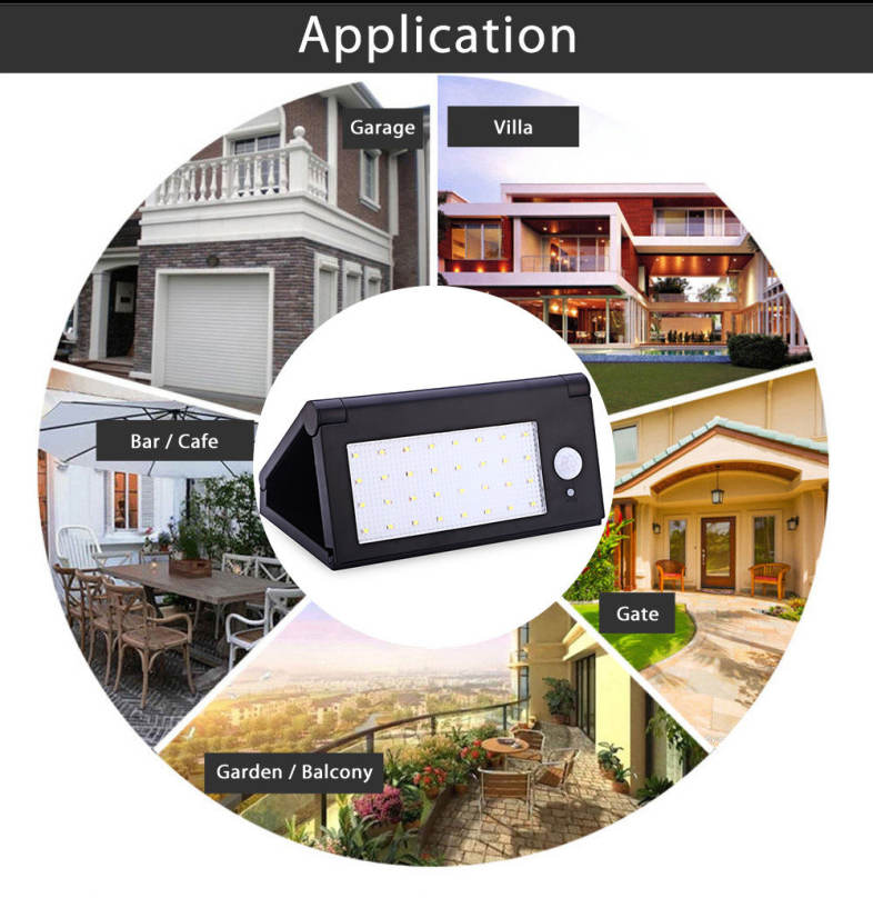 Outdoor 32 LEDs Solar Powered Motion Sensor Light Waterproof Folding Wall Lamp for Path Garden