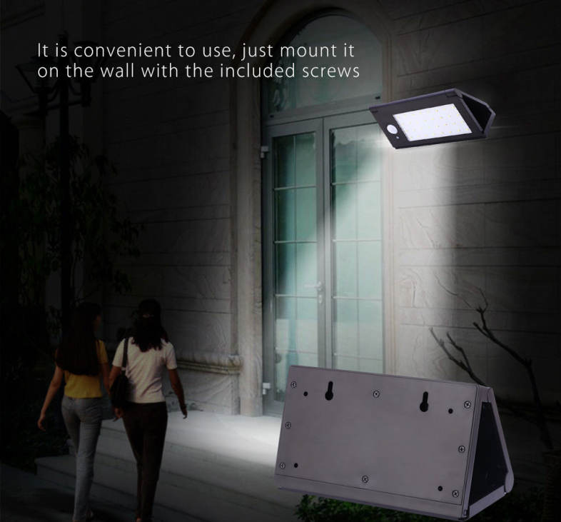 Outdoor 32 LEDs Solar Powered Motion Sensor Light Waterproof Folding Wall Lamp for Path Garden