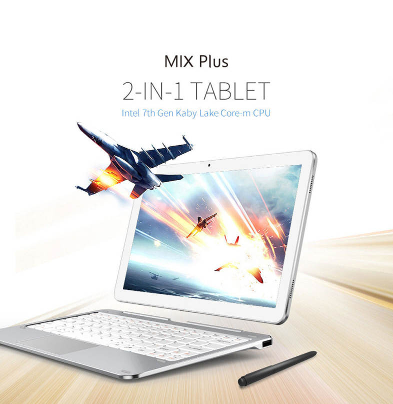 Cube Mix Plus 2 in 1 Tablet PC 10.6 inch Windows 10 IPS Capacitive Screen Intel Kaby Lake Core M3-7Y30 Dual Core 1.61GHz 4GB RAM 128GB SSD 2.0MP   5.0MP Cameras Bluetooth 4.0 OTA OTG