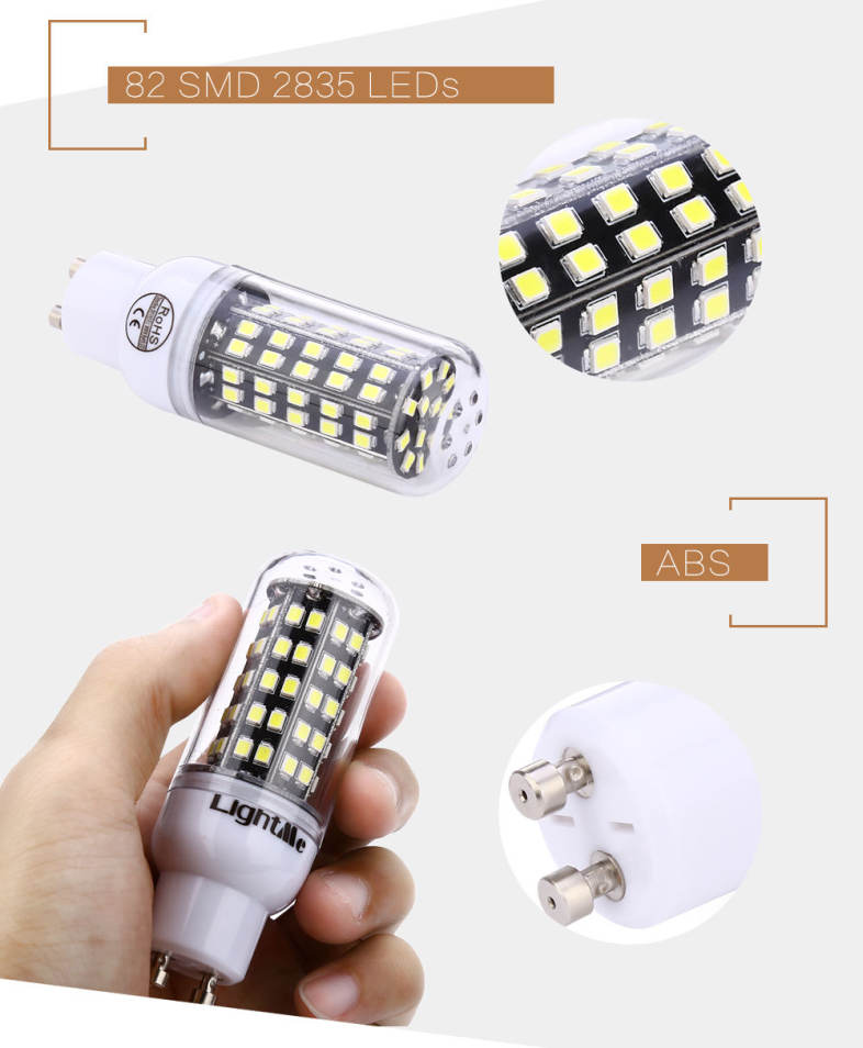 Lightme E27 AC 85 - 265V 5W 400LM SMD 2835 LED Corn Bulb Light Energy Saving Lamp with 82 LEDs