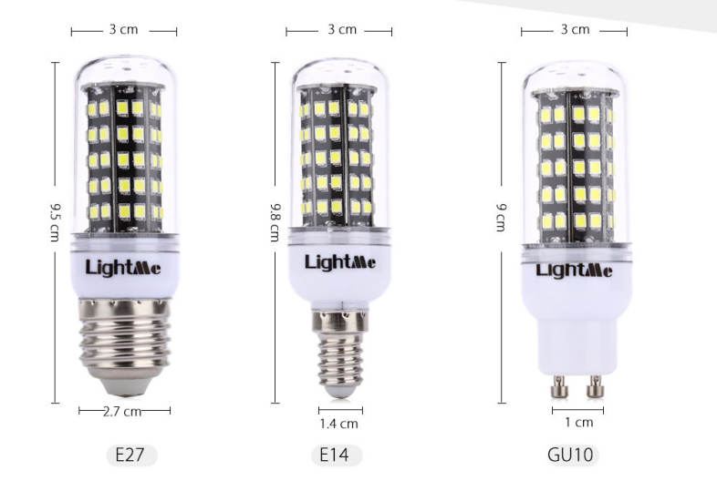Lightme E27 AC 85 - 265V 5W 400LM SMD 2835 LED Corn Bulb Light Energy Saving Lamp with 82 LEDs