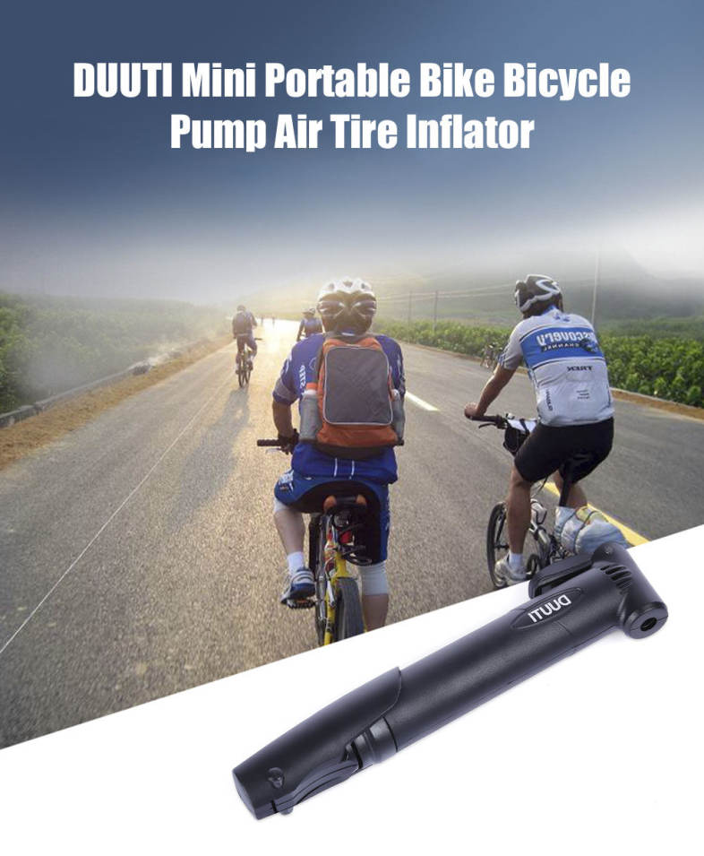 DUUTI Mini Multi-functional Portable Bike Bicycle Pump Air Tire Inflator