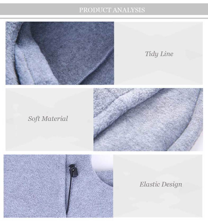 Novel Multipurpose Pure Color Thickening Fleece Wind Resistance Face Mask