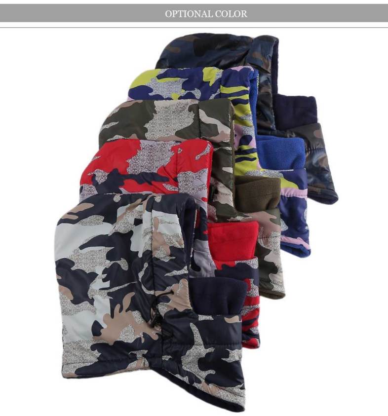 Outdoor Multifunction Camouflage Design Double Layer Wind Resistance Hat for Unisex