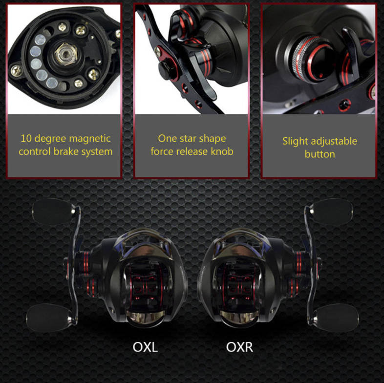 FISHDROPS 17   1BB Gun Shape Left Right Hand Baitcasting Reel for Casting Line