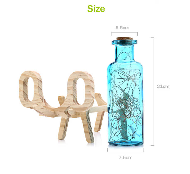 YouOKLight DC 5V 3W 200LM Glass Cover LED Desk Lamp Wood Base Bedside Night Light with 60 LEDs