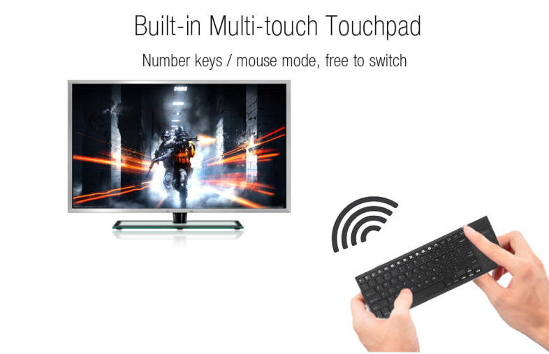 iPazzPort KP - 810 - 35BTT Wireless Bluetooth Backlight Keyboard Touchpad
