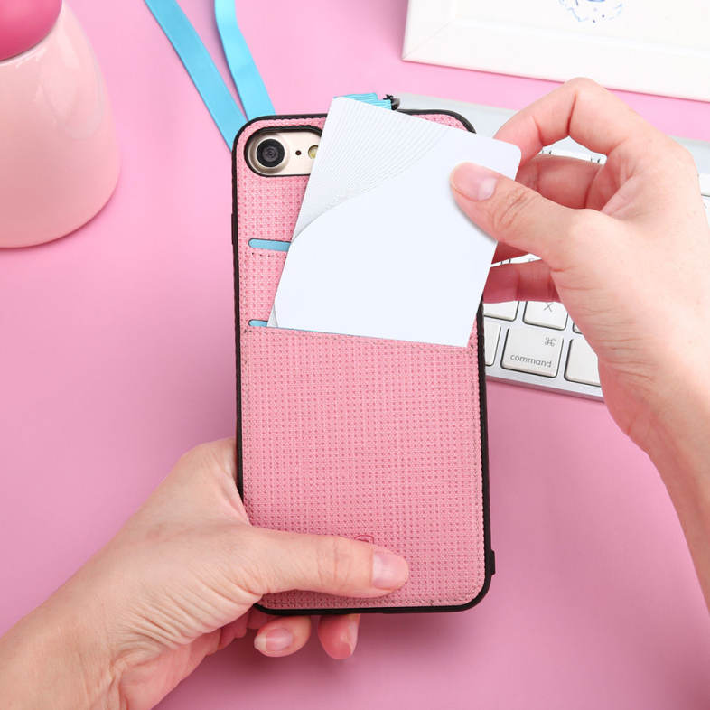Baseus Lang Series PU Protective Skin Dual Card Slot for iPhone 7
