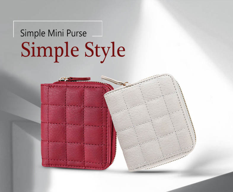 Simple Zip Around Women Mini Purse