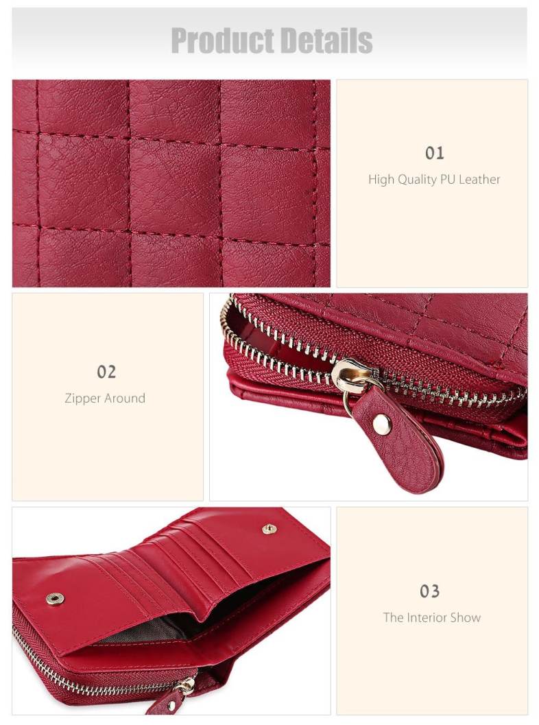 Simple Zip Around Women Mini Purse