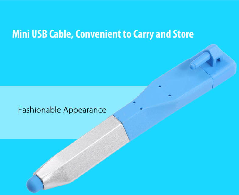 Stylish Touch Pen 8 Pin USB Data Transfer Charging Cable Cord