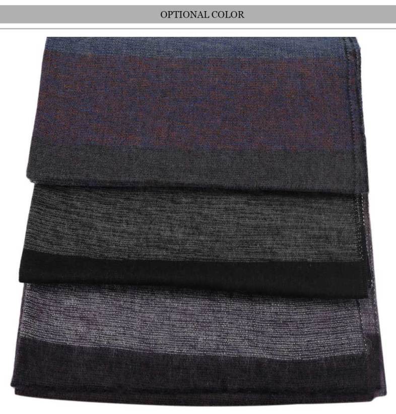 Oversize Stripe Print Color Block Warm Scarf for Men