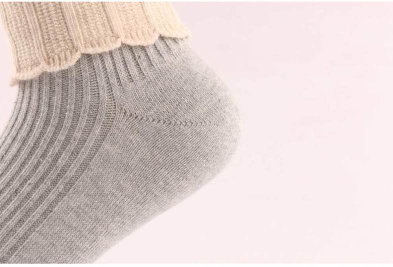 Casual Solid Color Turn Down Elastic Band Socks for Women