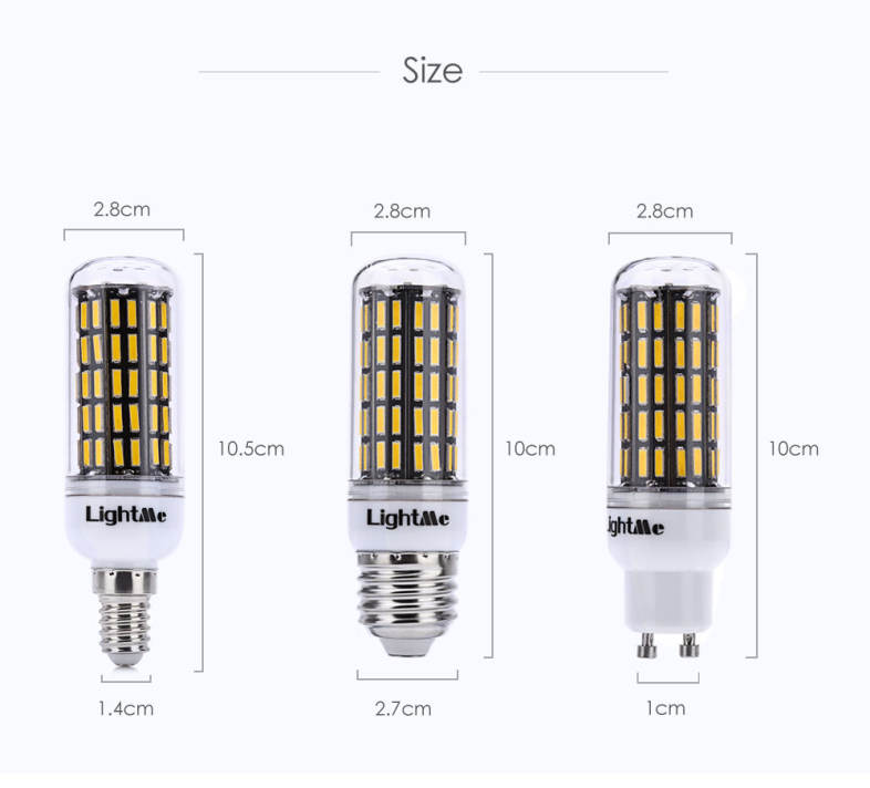 Lightme E14 AC 85 - 265V 7W 650LM SMD 7020 LED Corn Bulb Light Energy Saving Lamp with 88 LEDs