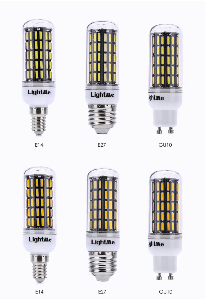 Lightme E14 AC 85 - 265V 7W 650LM SMD 7020 LED Corn Bulb Light Energy Saving Lamp with 88 LEDs