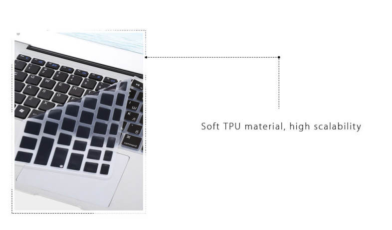 Water Resistant TPU American Russian Laptop Keyboard Protective Film for MacBook Air Pro 13 / 15 inch