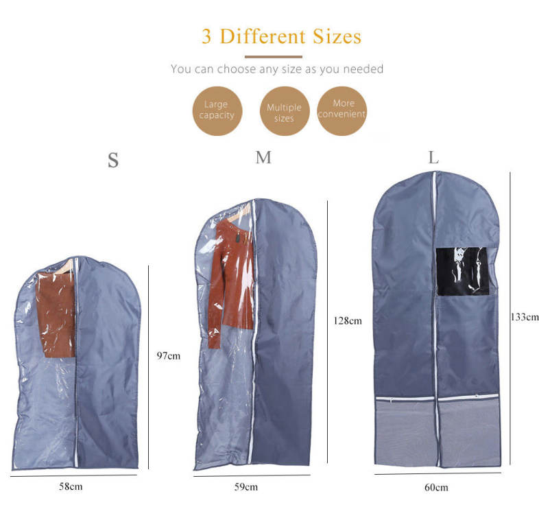 Foldable Wardrobe Hanging Garment Cover Case Dust-proof Storage Bag