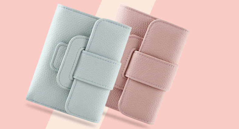 Brief PU Leather Piston Women Mini Wallet