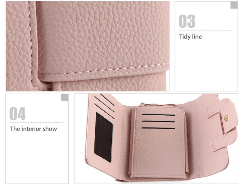 Brief PU Leather Piston Women Mini Wallet
