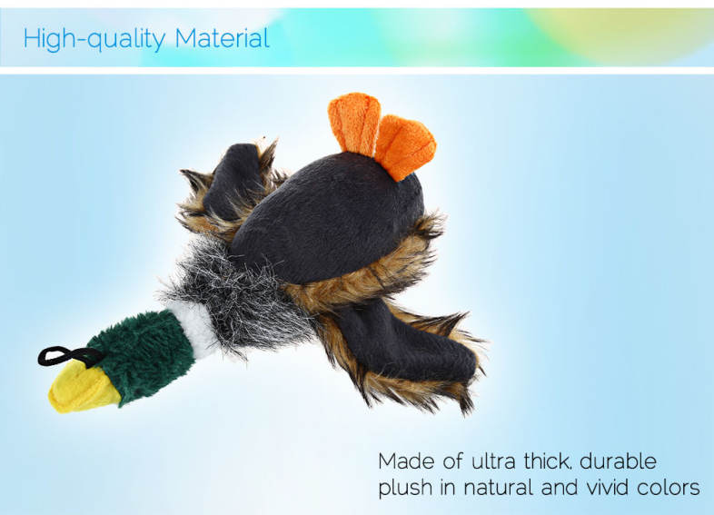 URBAN PAWS Cute Pet Dog Squeaky Plush Duck Toy Chew Squeaker