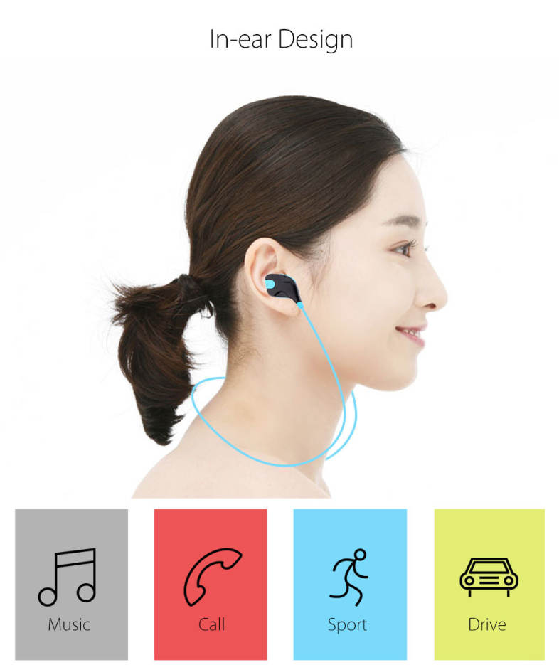 QY7S Wireless Bluetooth V4.1 Sport Earphones Headphones