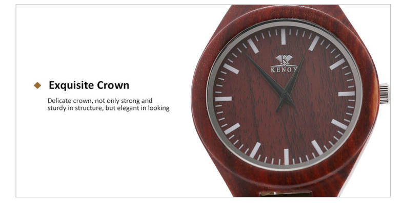 K KENON KWWT - 103 Male Quartz Watch Wooden Case Japan Movt Wristwatch K KENON KWWT - 103 Male Quartz Watch Wooden Case Japan Movt Wristwatch