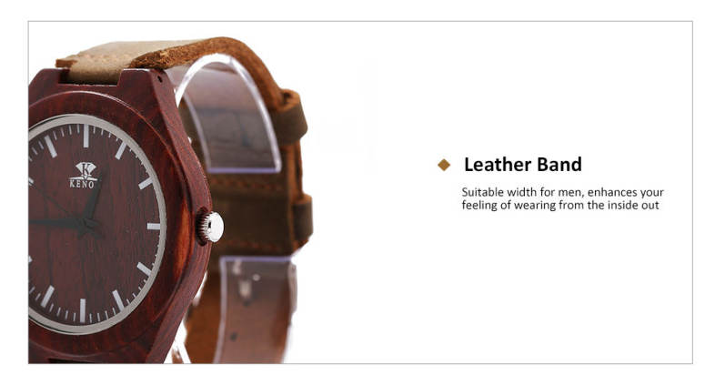 K KENON KWWT - 103 Male Quartz Watch Wooden Case Japan Movt Wristwatch K KENON KWWT - 103 Male Quartz Watch Wooden Case Japan Movt Wristwatch