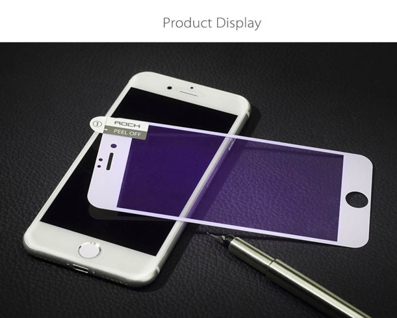 ROCK 2.5D Curved Tempered Glass Shatterproof Anti-blue Full Screen Protective Film for iPhone 7 0.23mm