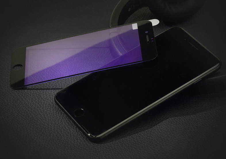 ROCK 2.5D Curved Tempered Glass Shatterproof Anti-blue Full Screen Protective Film for iPhone 7 0.23mm