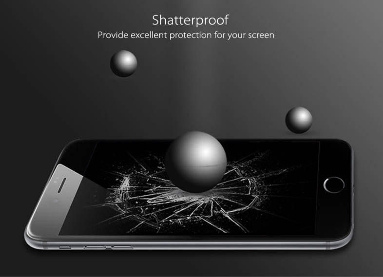 ROCK 2.5D Curved Tempered Glass Shatterproof Anti-blue Full Screen Protective Film for iPhone 7 0.23mm
