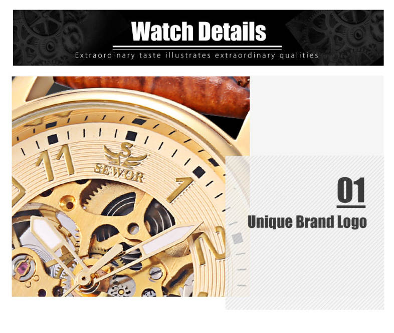 SEWOR SW037 Male Mechanical Watch Water Resistance Luminous Men Wristwatch