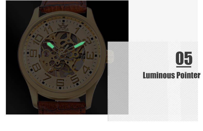SEWOR SW037 Male Mechanical Watch Water Resistance Luminous Men Wristwatch