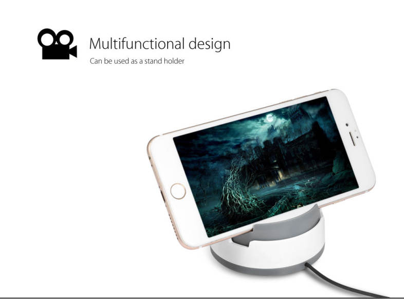 HOCO 360 Degree Rotating 8 Pin Charger Portable Desktop Cradle Charging Sync Dock for iPhone