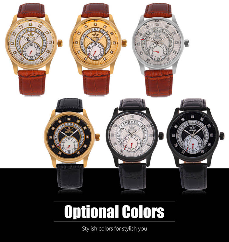 SEWOR SW060 Auto Mechanical Male Watch Chronograph Calendar Men Wristwatch