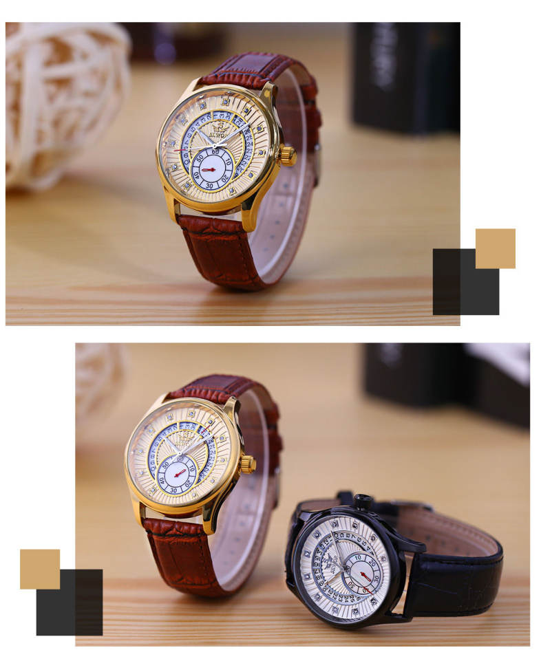 SEWOR SW060 Auto Mechanical Male Watch Chronograph Calendar Men Wristwatch