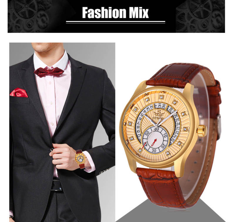 SEWOR SW060 Auto Mechanical Male Watch Chronograph Calendar Men Wristwatch